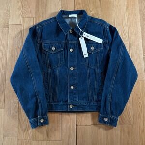 Elwood Classic Denim Jacket Slightly Cropped Blue Denim Mens XS NWT